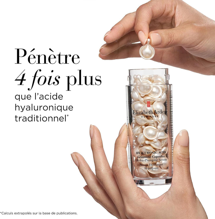 - Hyaluronic Acid Ceramide Capsules - Soin Skincare Anti-Âge - Sérum Pour Le Visage Hydratant & Repulpant - Repulpe, Lisse Et Assouplit La Peau