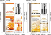 Kit De Sérum Avec Sérum Vitamine C, Sérum Rétinol Visage, Sérum Facial Au Collagène, Sérum Visage Au Rétinol Avec Vitamine E, Sérum Anti-Âge Anti-Rides, Éclaircir Le Teint Et Réduire Les Rides