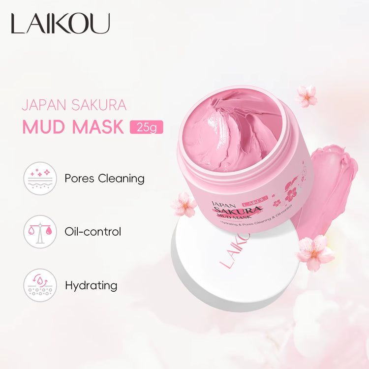 Masque Sakura pour le nettoyage du visage Maseczka dissolvant de têtes noires